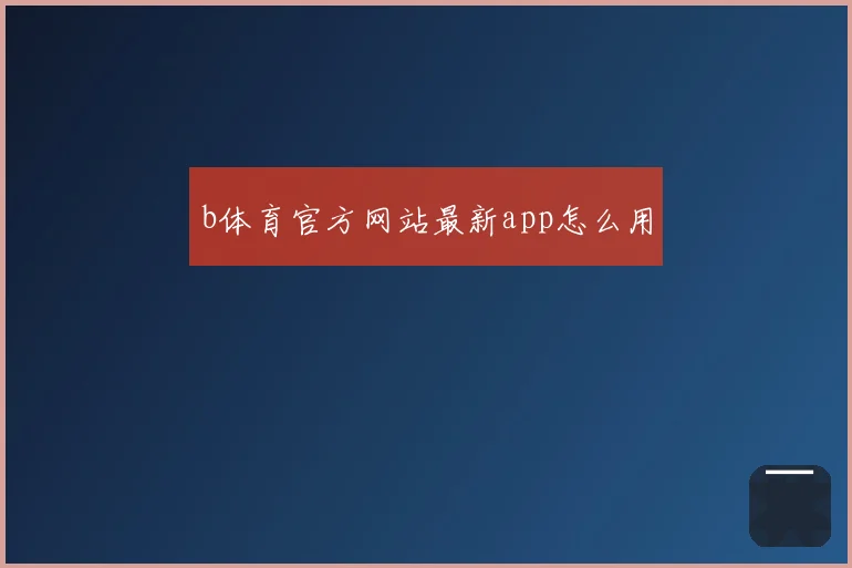 b体育官方网站最新app怎么用
